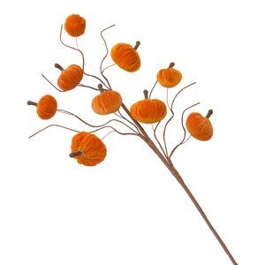 Velvet Pumpkin 20" Pick